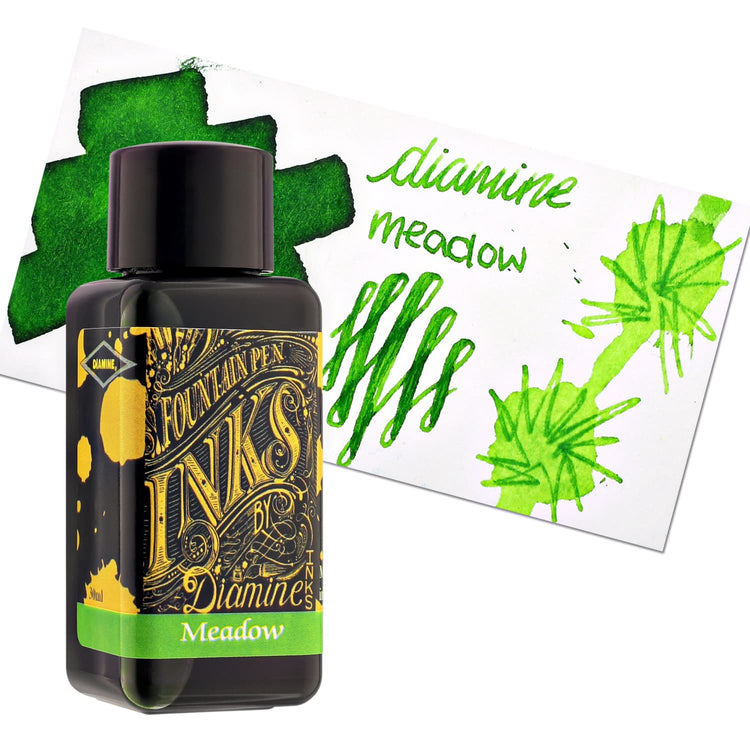 Diamine Bottled Ink in Meadow Green Bottled Ink