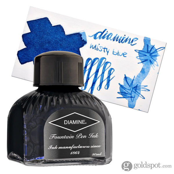 Diamine Bottled Ink in Misty Blue 80ml Bottled Ink