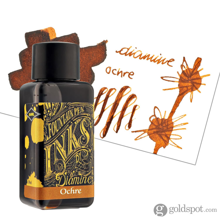 Diamine Bottled Ink in Ochre Brown 30ml Bottled Ink