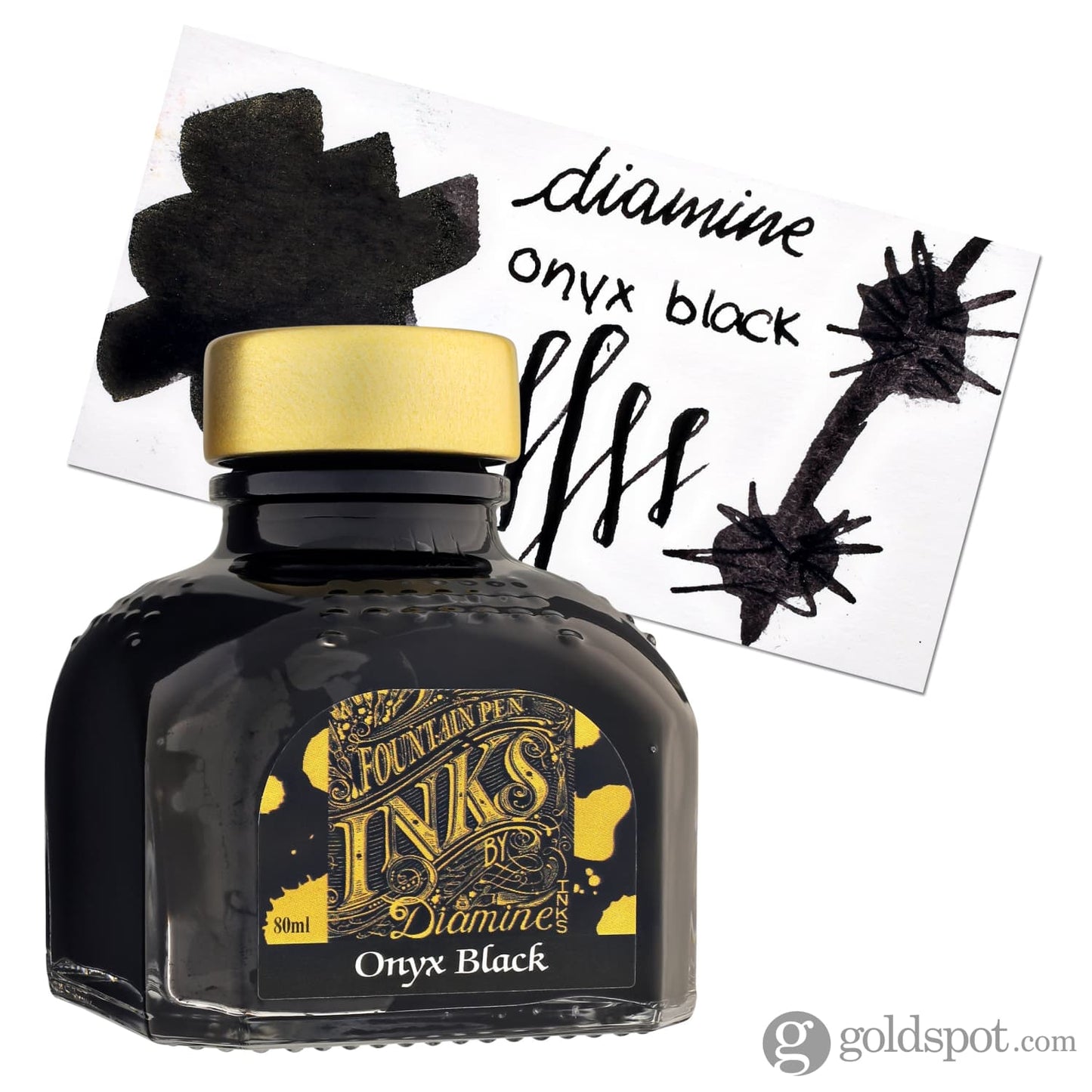 Diamine Bottled Ink in Onyx Black 80ml Bottled Ink
