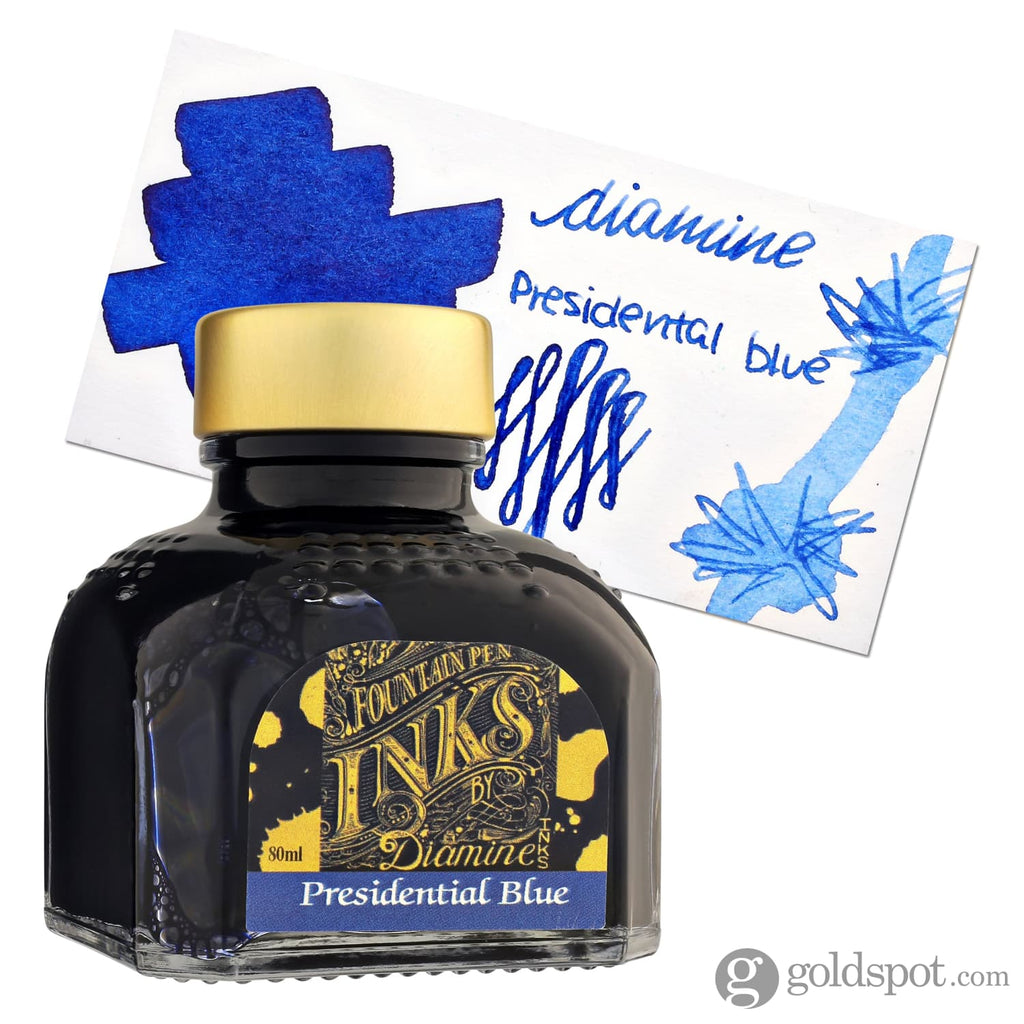 Diamine Bottled Ink in Presidential Blue 80ml Bottled Ink