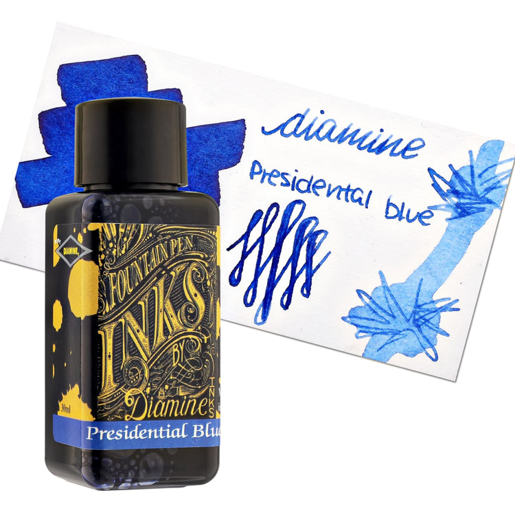 Diamine Bottled Ink in Presidential Blue Bottled Ink