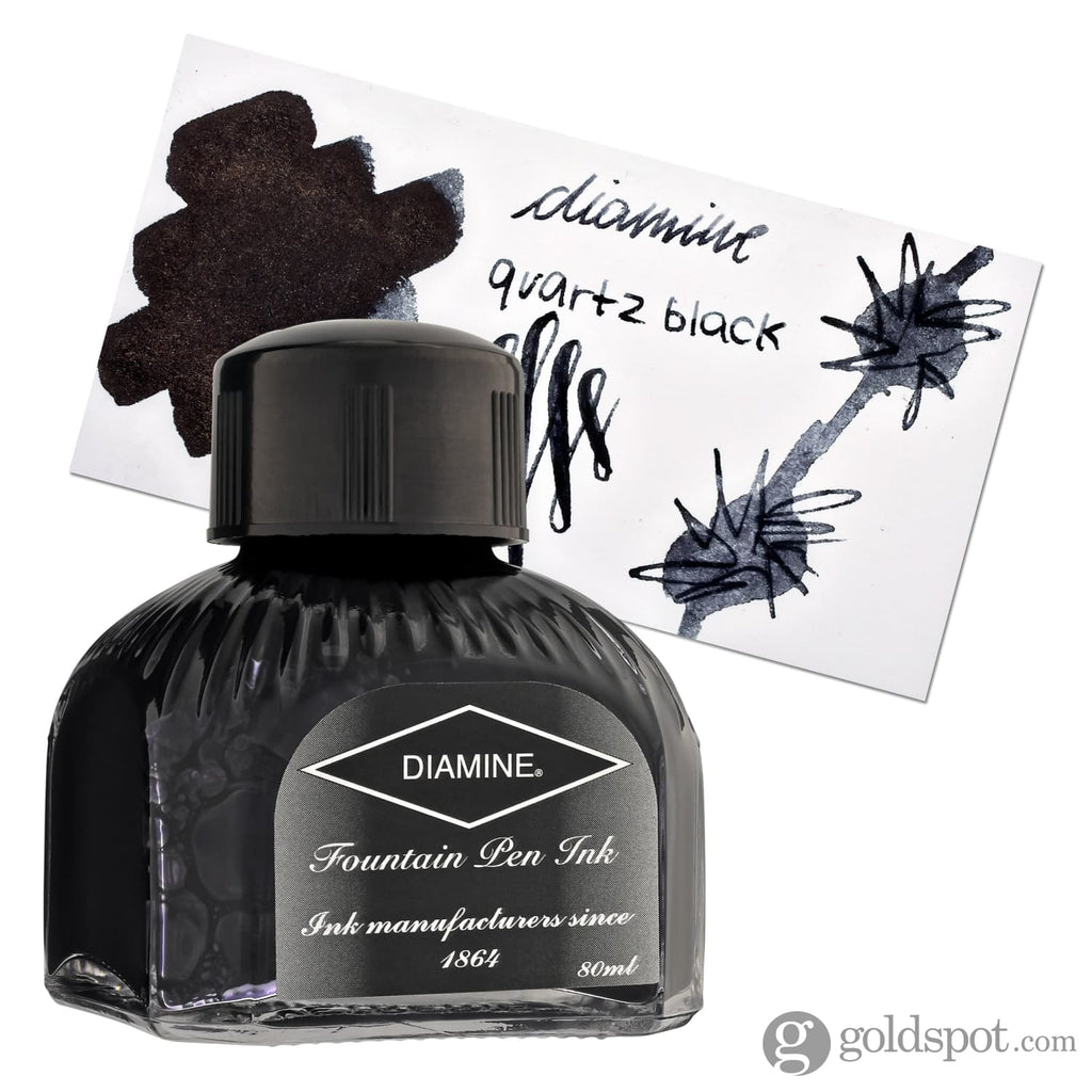 Diamine Bottled Ink in Quartz Black 80ml Bottled Ink
