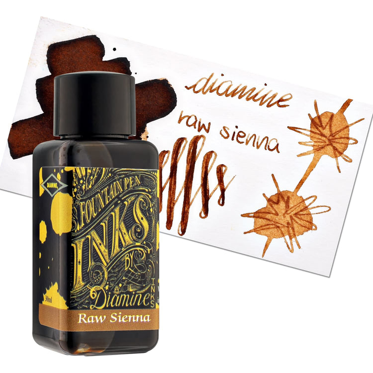 Diamine Bottled Ink in Raw Sienna Brown Bottled Ink