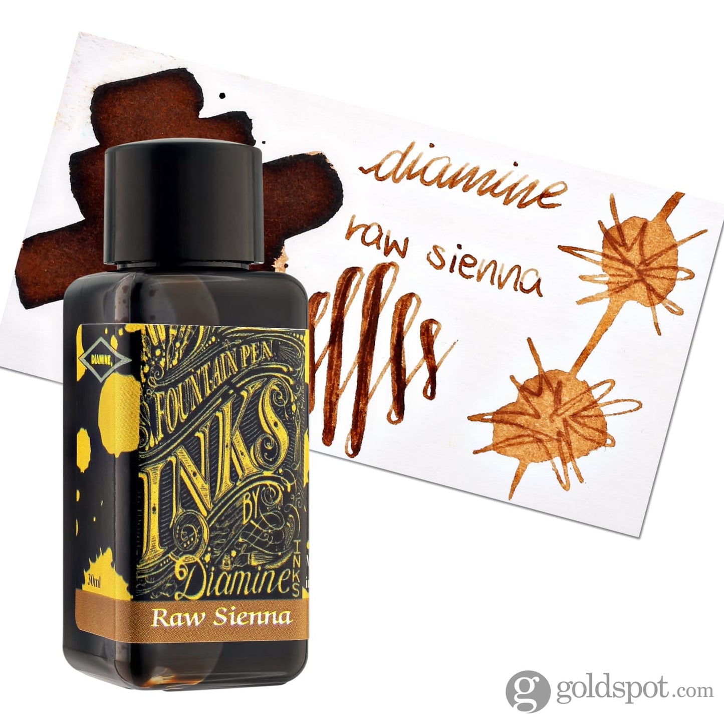 Diamine Bottled Ink in Raw Sienna Brown 30ml Bottled Ink
