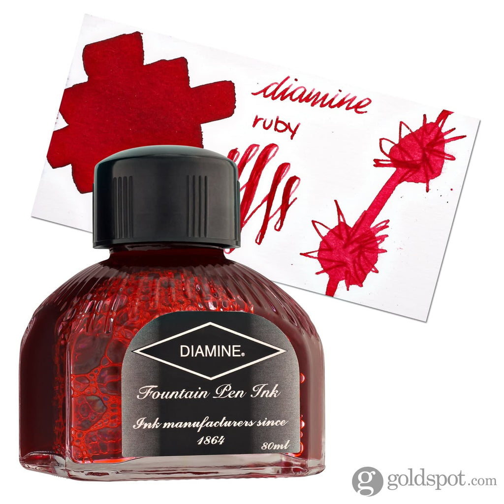 Diamine Bottled Ink in Ruby Red 80ml Bottled Ink