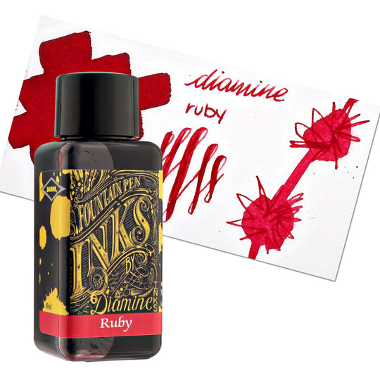 Diamine Bottled Ink in Ruby Red