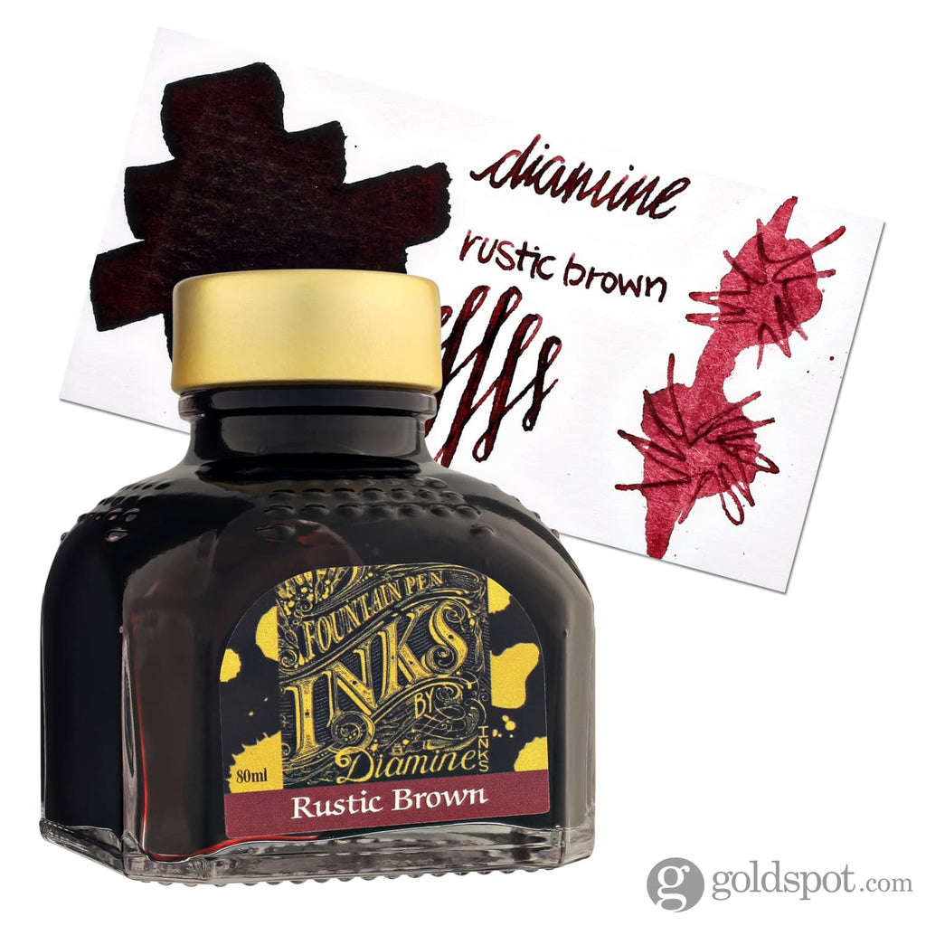 Diamine Bottled Ink in Rustic Brown 80ml Bottled Ink