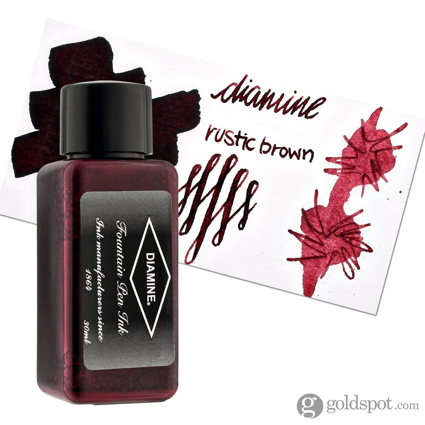 Diamine Bottled Ink in Rustic Brown 30ml Bottled Ink
