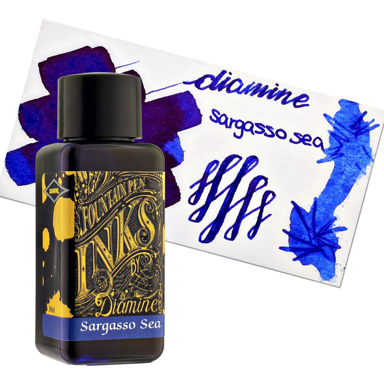 Diamine Bottled Ink in Sargasso Sea Blue Bottled Ink