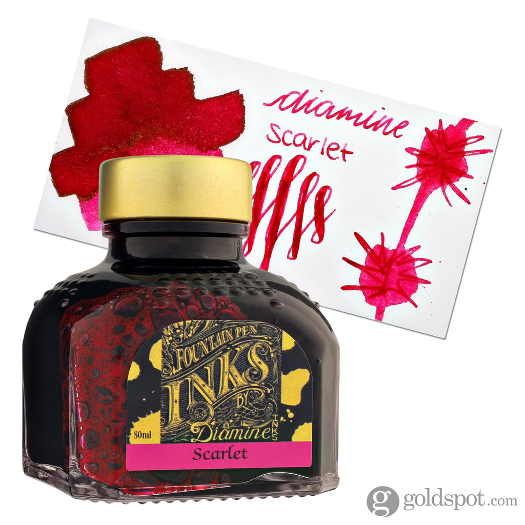 Diamine Bottled Ink in Scarlet Red 80ml Bottled Ink