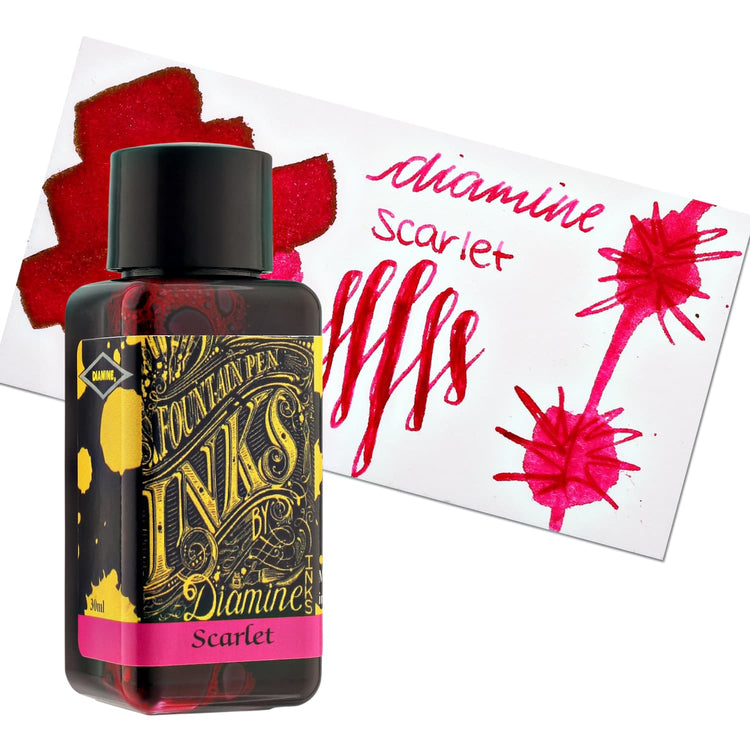 Diamine Bottled Ink in Scarlet Red Bottled Ink