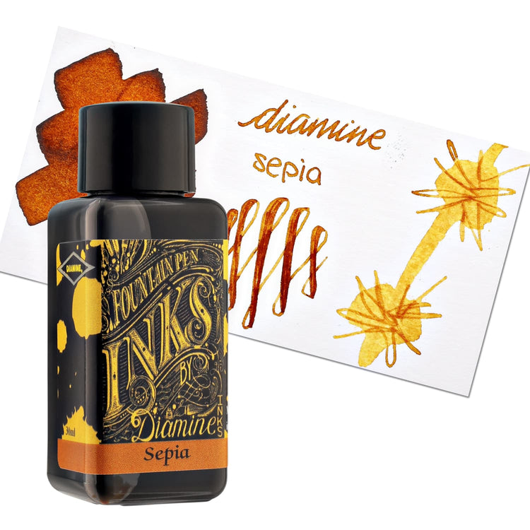 Diamine Bottled Ink in Sepia Brown Bottled Ink