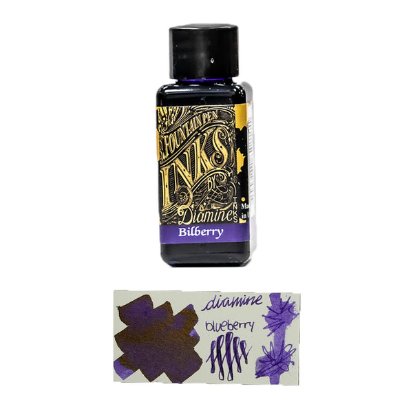 Diamine Classic Bottled Ink and Cartridges in Bilberry Purple Bottled Ink