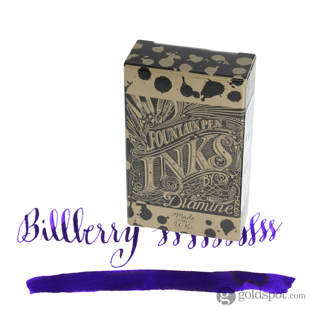 Diamine Classic Bottled Ink and Cartridges in Bilberry Purple Cartridges Bottled Ink