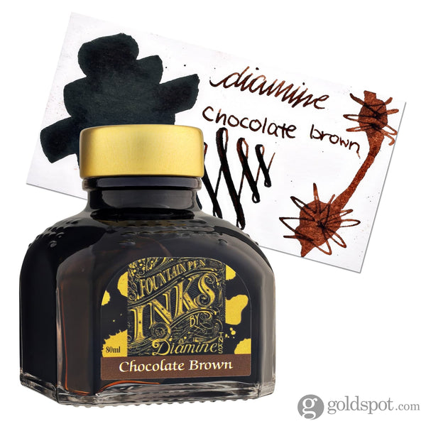 Diamine Classic Bottled Ink and Cartridges in Chocolate Brown 80ml Bottled Ink
