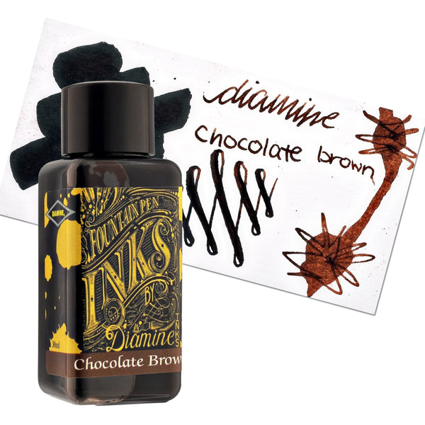 Diamine Classic Bottled Ink and Cartridges in Chocolate Brown Bottled Ink