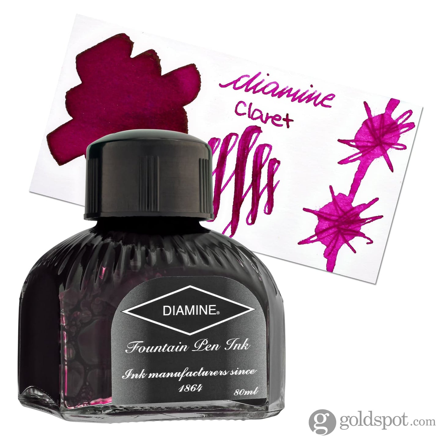 Diamine Classic Bottled Ink and Cartridges in Claret Magenta 80ml Bottled Ink