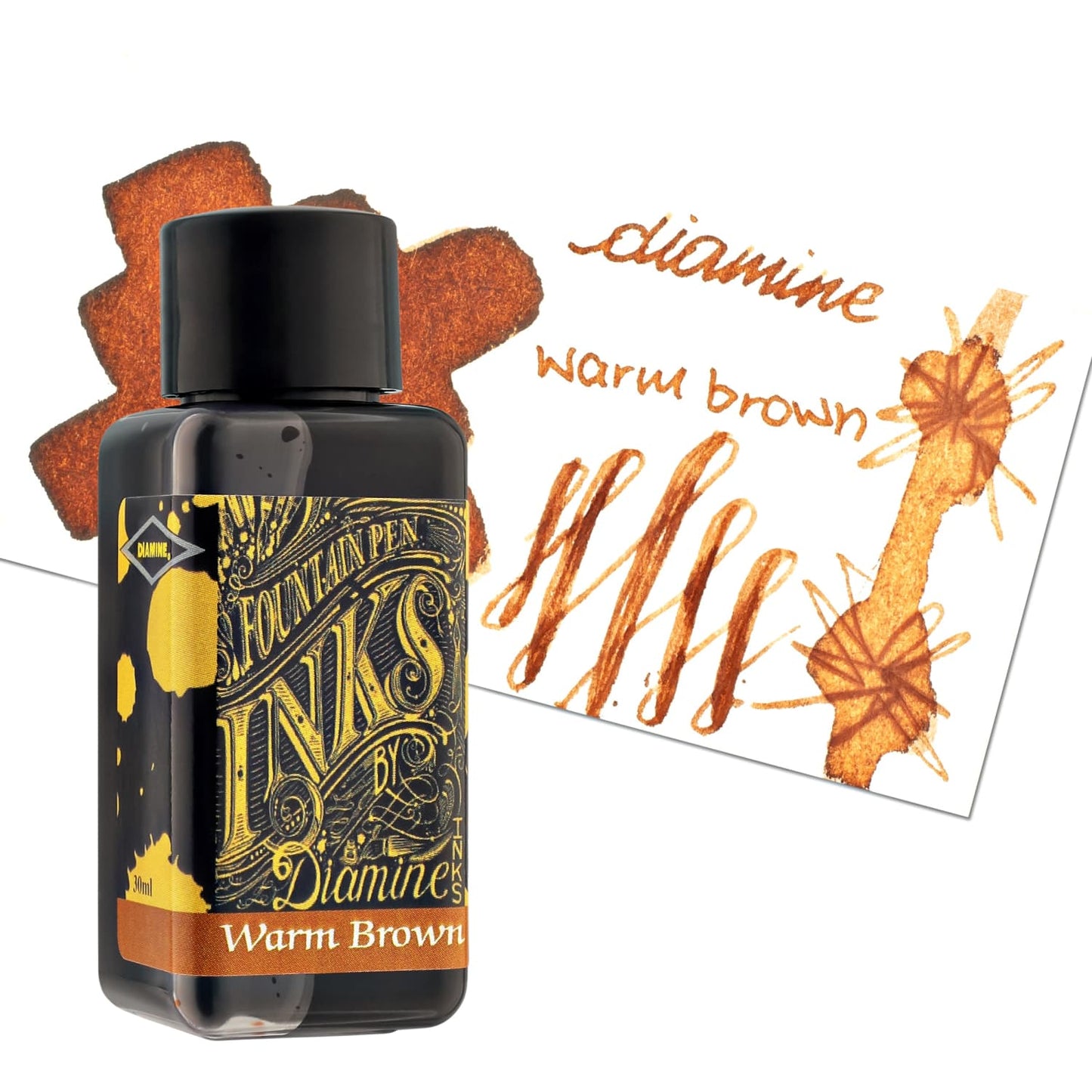 Diamine Classic Bottled Ink and Cartridges in Dark Brown Bottled Ink