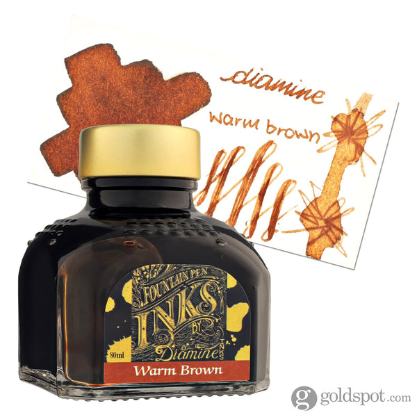 Diamine Classic Bottled Ink and Cartridges in Dark Brown 80ml Bottled Ink