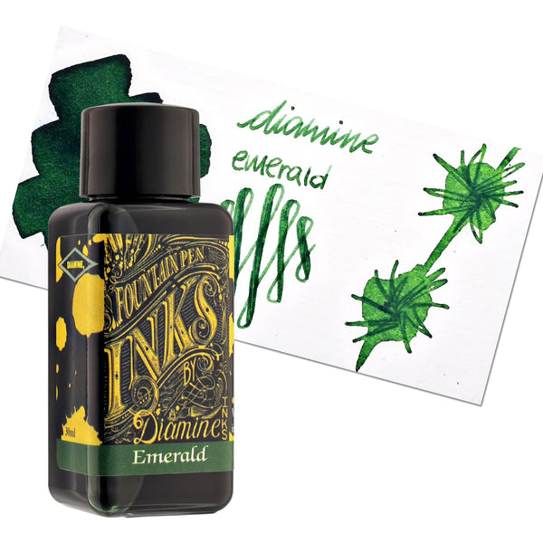 Diamine Classic Bottled Ink and Cartridges in Emerald Green Bottled Ink