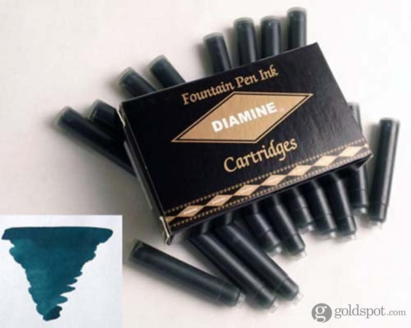 Diamine Classic Bottled Ink and Cartridges in Teal Cartridges Bottled Ink