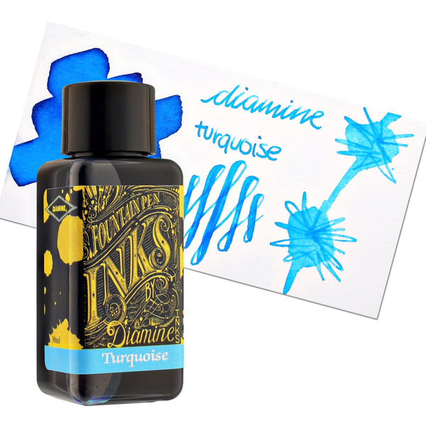 Diamine Classic Bottled Ink and Cartridges in Turquoise Bottled Ink