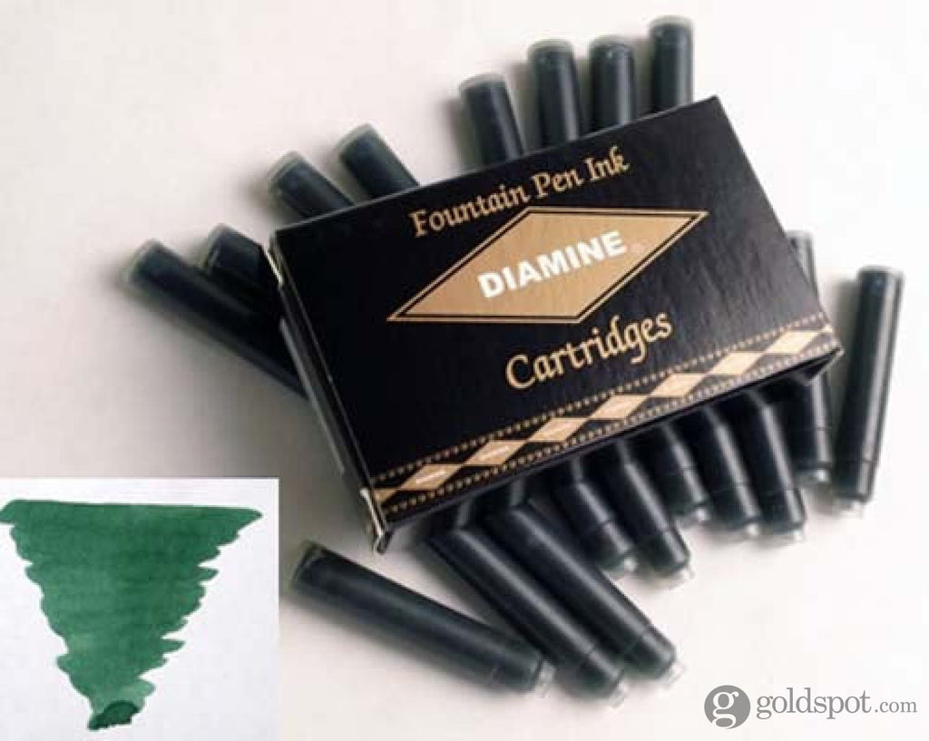 Diamine Classic Bottled Ink and Cartridges in Umber Green Cartridges Bottled Ink