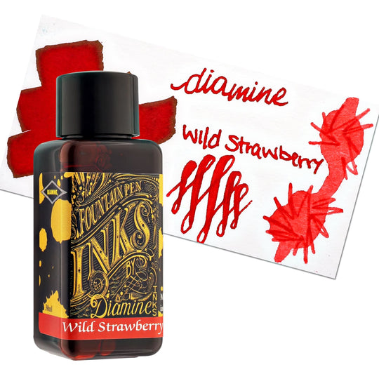Diamine Classic Bottled Ink and Cartridges in Wild Strawberry