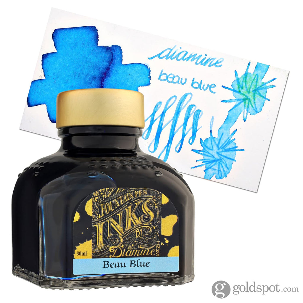 Diamine Classic Bottled Ink in Beau Blue 80ml Bottled Ink