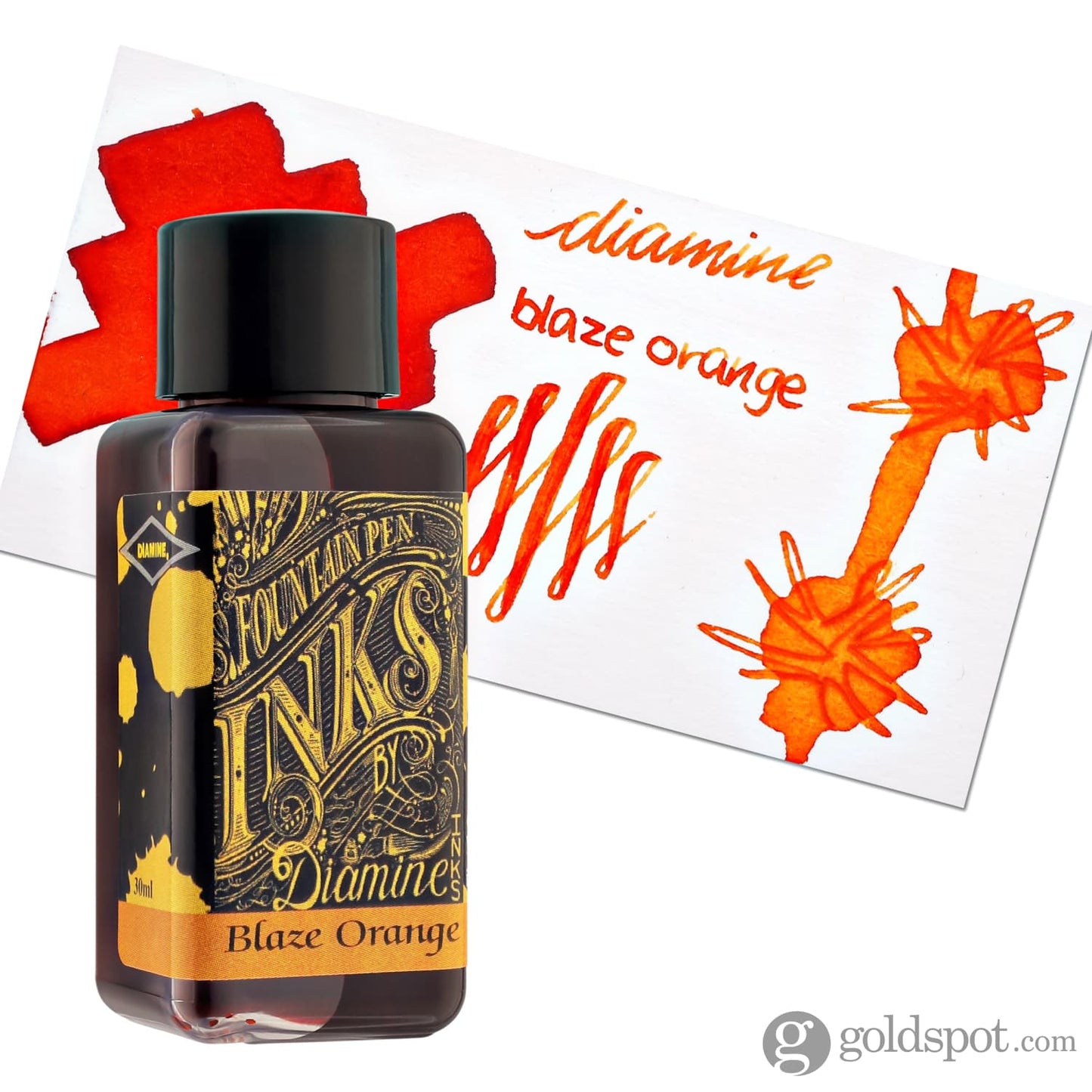 Diamine Classic Bottled Ink in Blaze Orange 30ml Bottled Ink