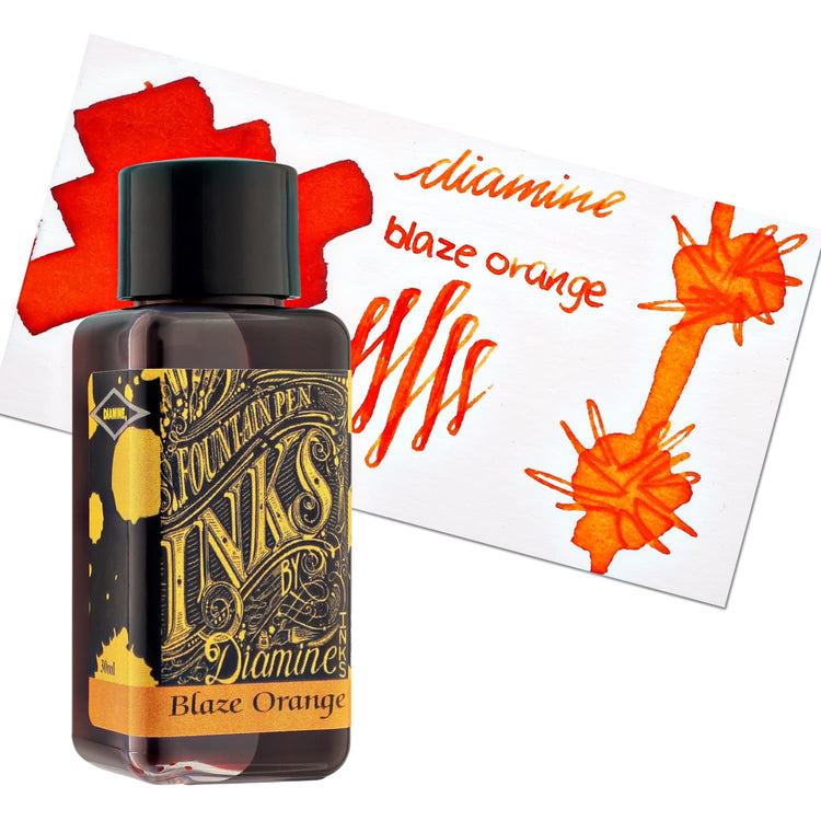 Diamine Classic Bottled Ink in Blaze Orange Bottled Ink
