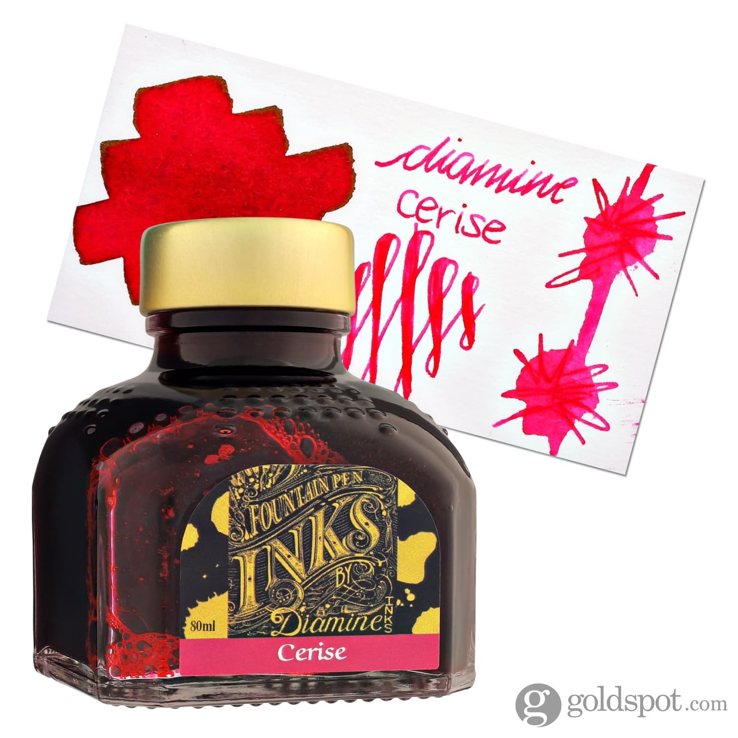Diamine Classic Bottled Ink in Cerise Pink 80ml Bottled Ink