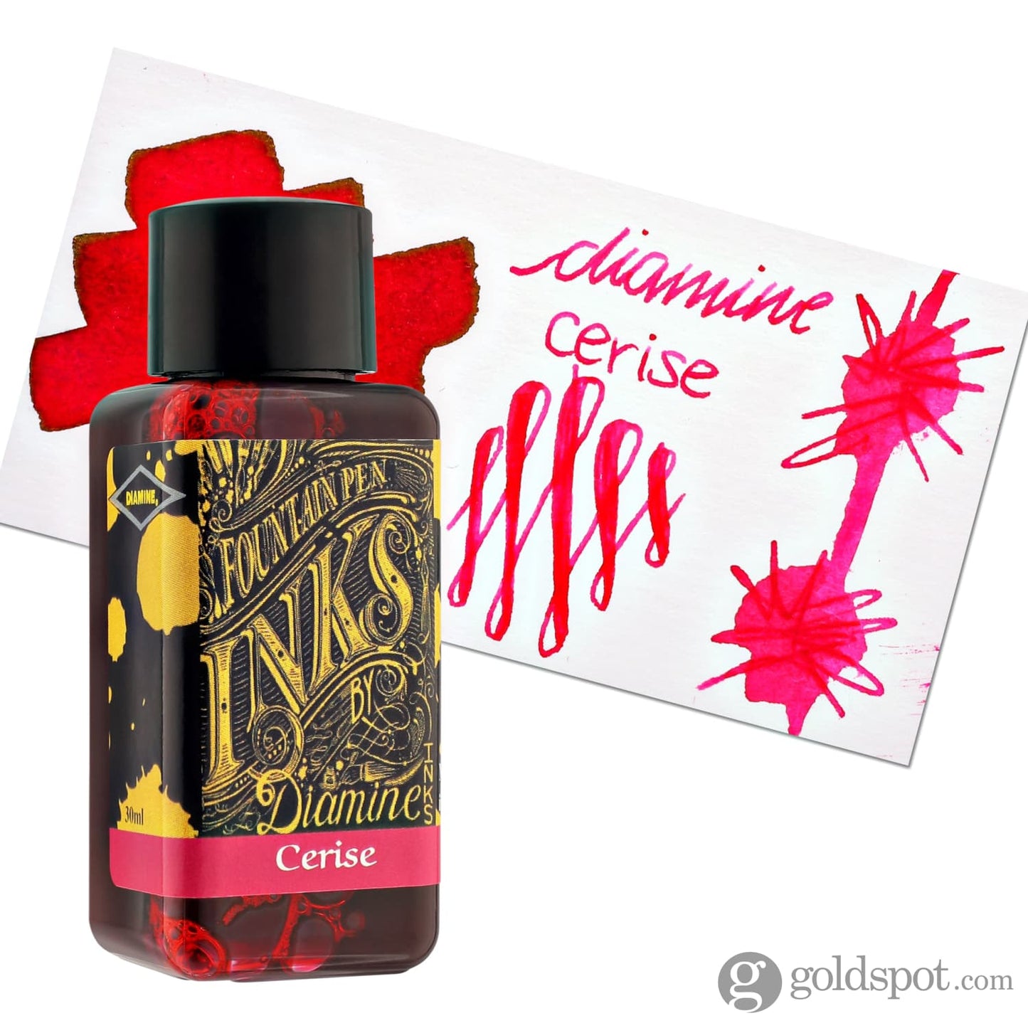 Diamine Classic Bottled Ink in Cerise Pink 30ml Bottled Ink