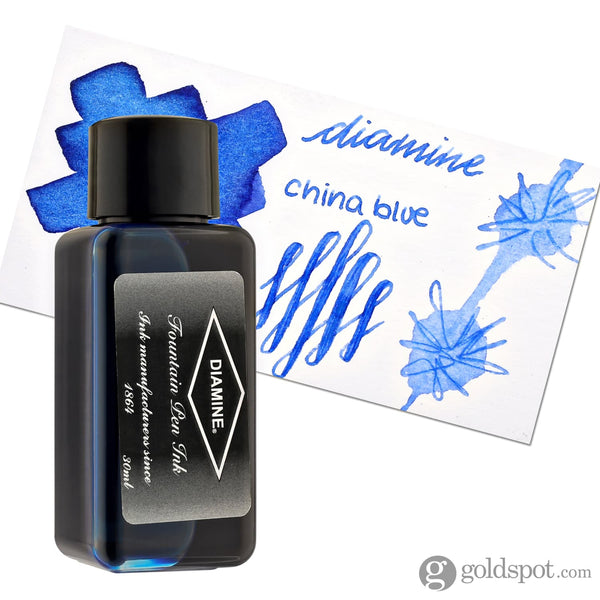 Diamine Classic Bottled Ink in China Blue 30ml Bottled Ink