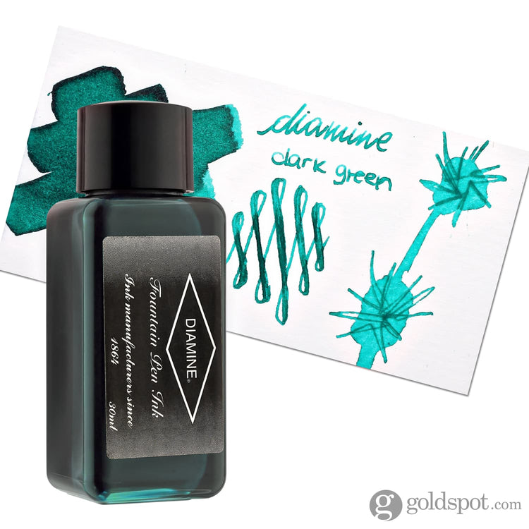 Diamine Classic Bottled Ink in Cool Green 30ml Bottled Ink