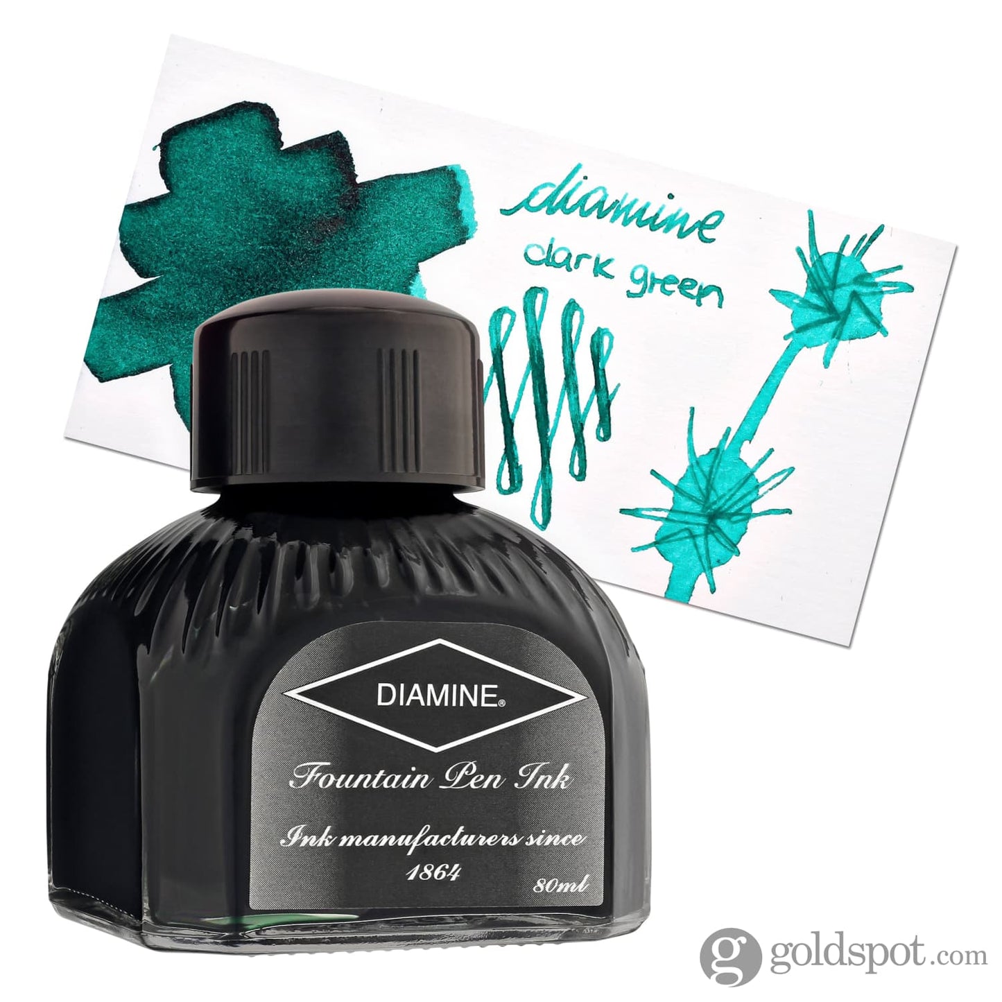 Diamine Classic Bottled Ink in Cool Green 80ml Bottled Ink