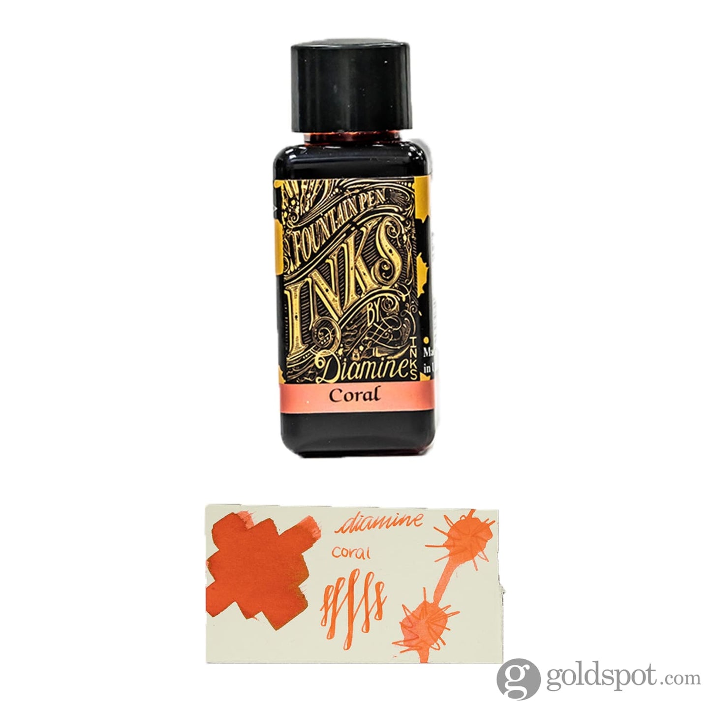 Diamine Classic Bottled Ink in Coral Bottled Ink