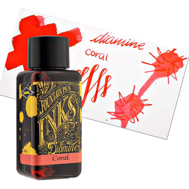 Diamine Classic Bottled Ink in Coral Bottled Ink