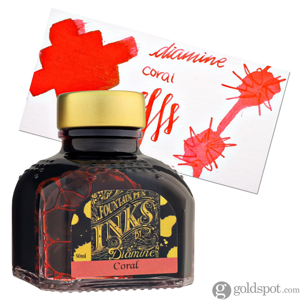 Diamine Classic Bottled Ink in Coral 80ml Bottled Ink