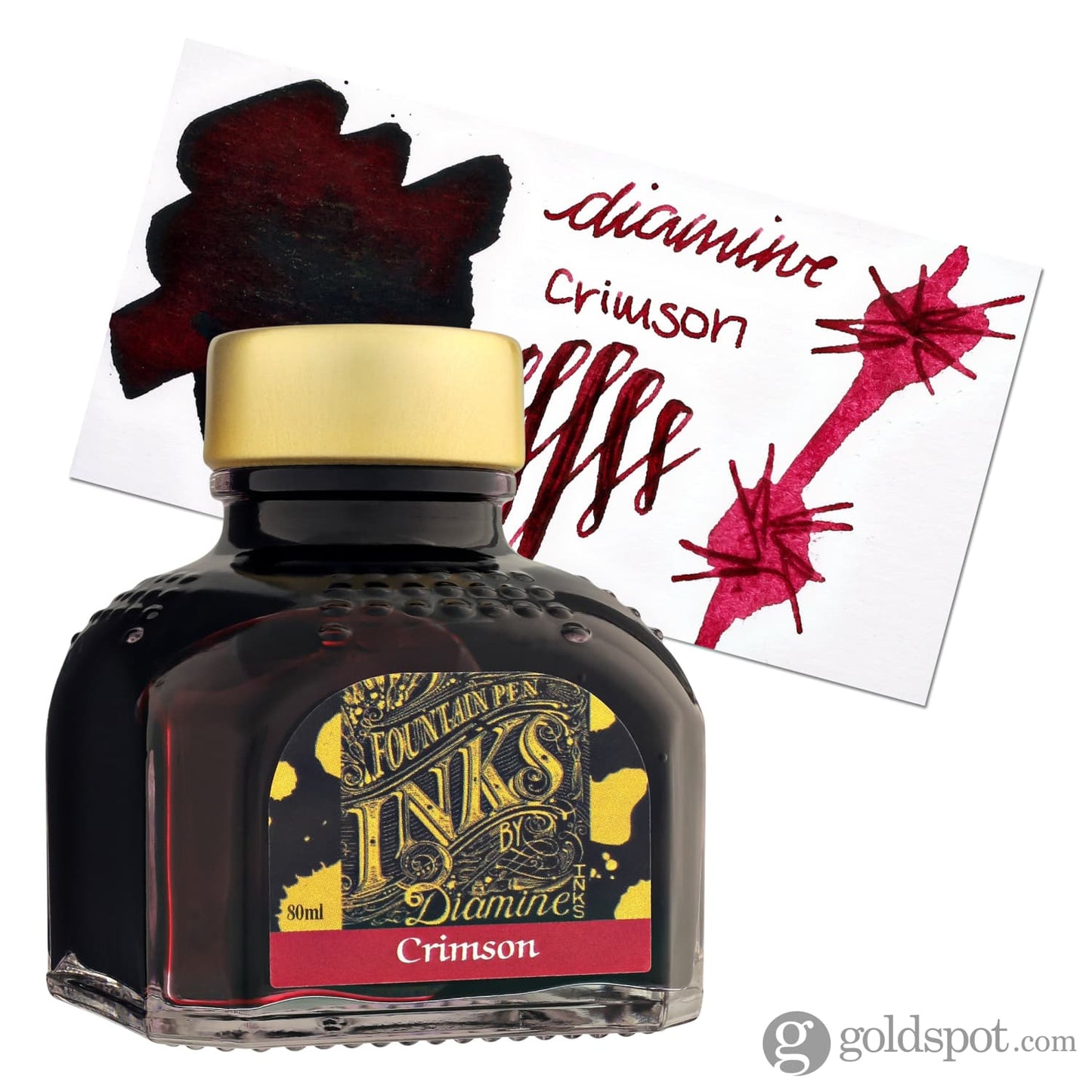 Diamine Classic Bottled Ink in Crimson Red 80ml Bottled Ink