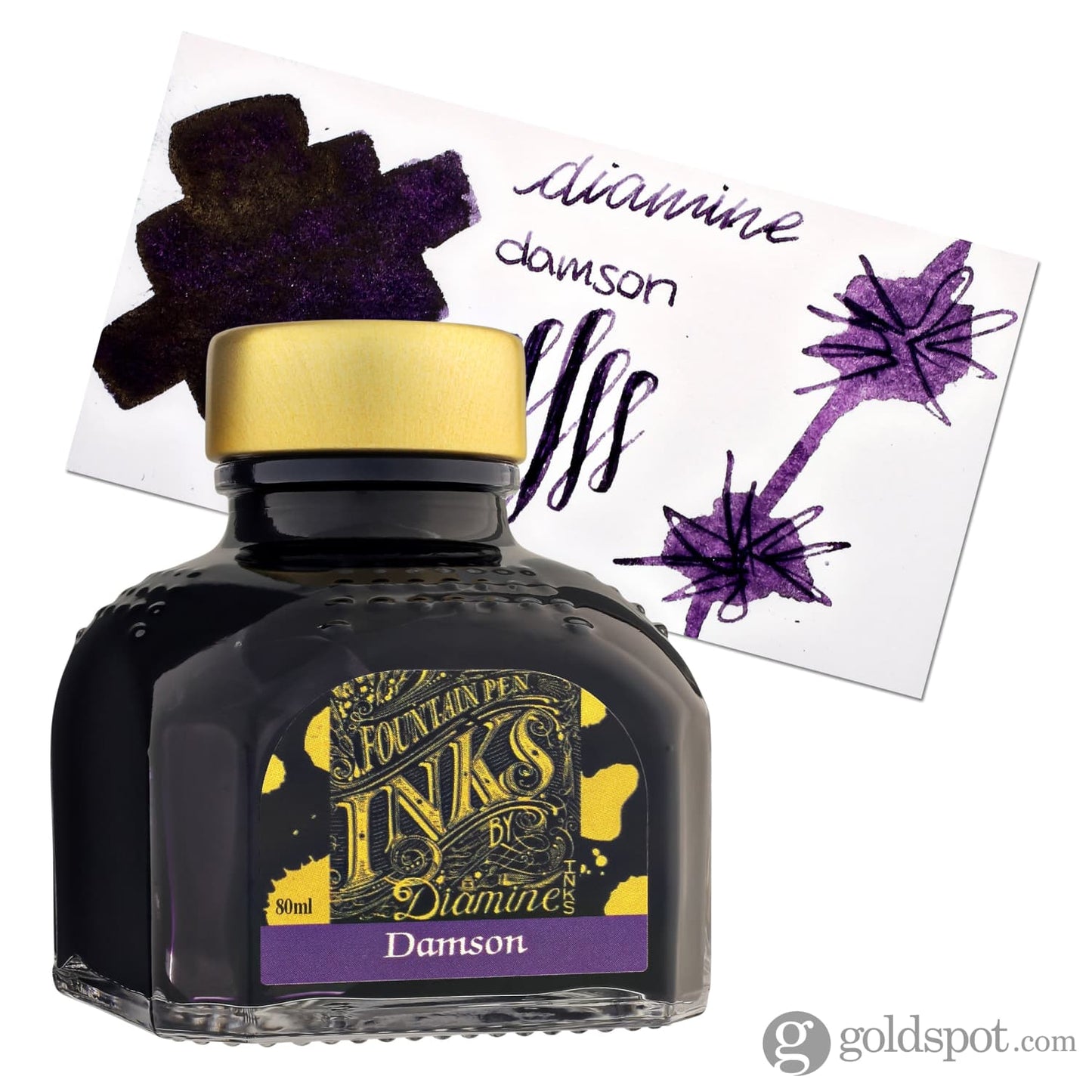 Diamine Classic Bottled Ink in Damson Dark Lilac Ink 80ml Bottled Ink