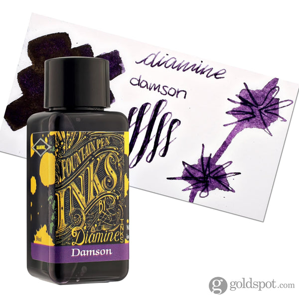 Diamine Classic Bottled Ink in Damson Dark Lilac Ink 30ml Bottled Ink