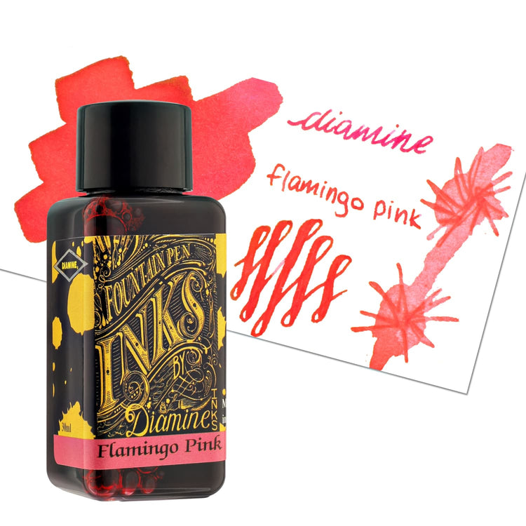 Diamine Classic Bottled Ink in Flamingo Pink Bottled Ink