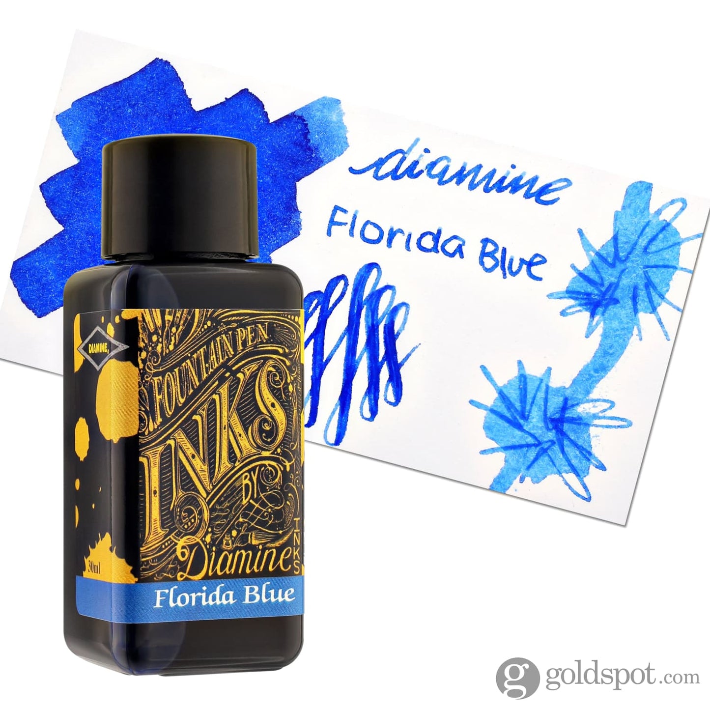 Diamine Classic Bottled Ink in Florida Blue 30ml Bottled Ink