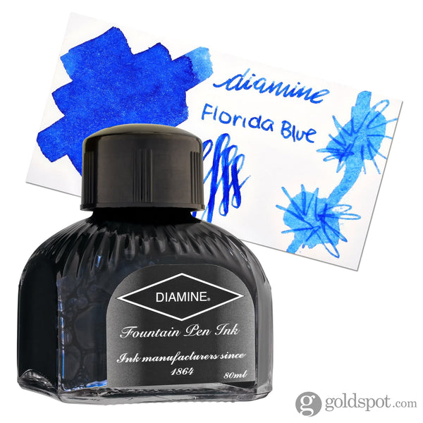 Diamine Classic Bottled Ink in Florida Blue 80ml Bottled Ink