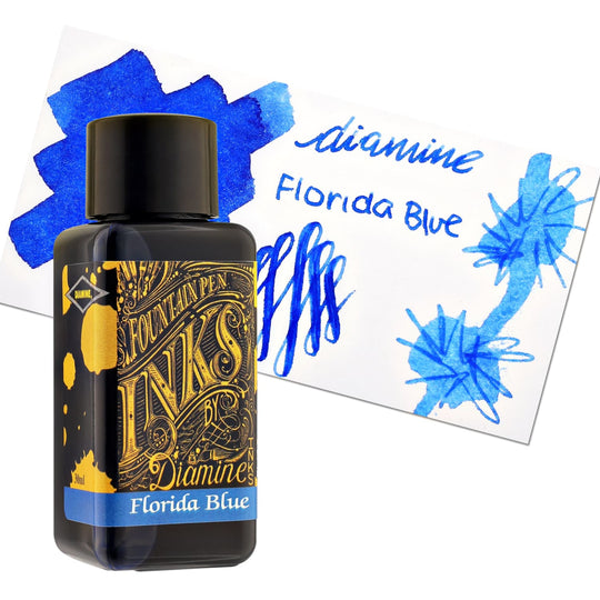Diamine Classic Bottled Ink in Florida Blue