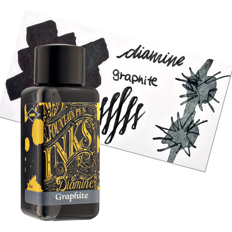 Diamine Classic Bottled Ink in Graphite Bottled Ink