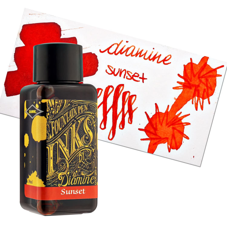 Diamine Classic Bottled Ink in Sunset Orange Bottled Ink