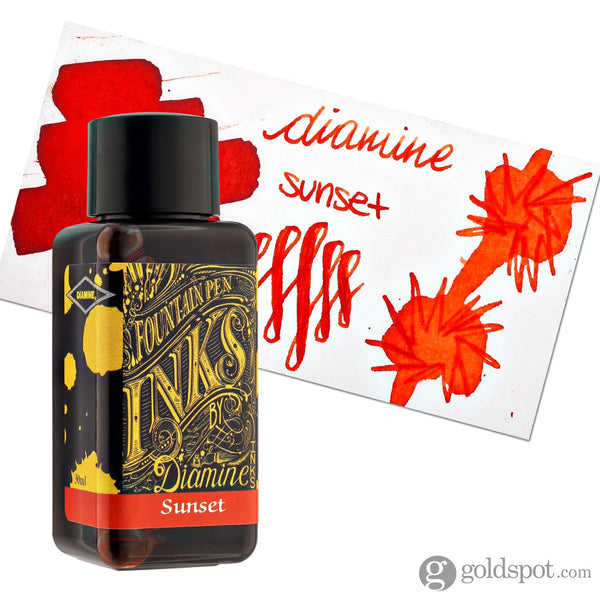 Diamine Classic Bottled Ink in Sunset Orange 30ml Bottled Ink